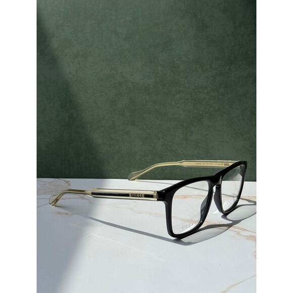 NEW Gucci GG0561ON Black Gold Logo Unisex Eyeglasses Frames main image 6